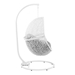 Encase Outdoor Patio Rattan Swing Chair - White Gray - MOD10693