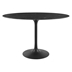 Lippa 48" Oval Artificial Marble Dining Table - 27" Tall - Black Black