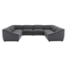 Comprise 8-Piece Sectional Sofa - Charcoal - MOD10857