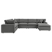 Commix 7-Piece Outdoor Patio Sectional Sofa - Charcoal - MOD10982