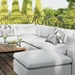 Commix 7-Piece Outdoor Patio Sectional Sofa - White - MOD10983