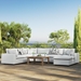 Commix 7-Piece Outdoor Patio Sectional Sofa - White - MOD10983