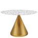 Tupelo 47" Round Terrazzo Dining Table - Gold White - MOD11169