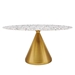 Tupelo 60" Oval Terrazzo Dining Table - Gold White - MOD11172