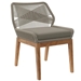 Wellspring Outdoor Patio Teak Wood Dining Chair - Light Gray Greige - MOD11194