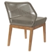 Wellspring Outdoor Patio Teak Wood Dining Chair - Light Gray Greige - MOD11194