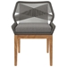Wellspring Outdoor Patio Teak Wood Dining Chair - Gray Graphite - MOD11195