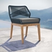 Wellspring Outdoor Patio Teak Wood Dining Chair - Blue Graphite - MOD11196