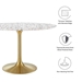 Lippa 48" Round Terrazzo Dining Table - Gold White - MOD11247