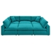 Commix Down Filled Overstuffed 6-Piece Sectional Sofa - Teal
