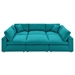 Commix Down Filled Overstuffed 6-Piece Sectional Sofa - Teal - MOD11297