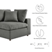Commix Down Filled Overstuffed 6-Piece Sectional Sofa - Gray - MOD11300