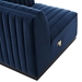 Conjure Channel Tufted Performance Velvet 6-Piece Sectional - Black Midnight Blue - MOD11313