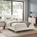 Zahra Channel Tufted Performance Velvet Full Platform Bed - White - Style C - MOD11377