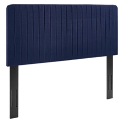 Milenna Channel Tufted Upholstered Fabric Twin Headboard - Royal Blue 