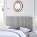 Milenna Channel Tufted Upholstered Fabric Twin Headboard - Light Gray - MOD11444