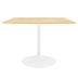 Lippa 40" Square Wood Grain Dining Table - White Natural