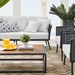 Stance 4 Piece Outdoor Patio Aluminum Sectional Sofa Set - Gray White - Style A - MOD11601