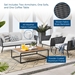Stance 4 Piece Outdoor Patio Aluminum Sectional Sofa Set - Gray White - Style A - MOD11601
