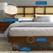 Sidney Cane and Wood Full Platform Bed With Angular Legs - Walnut - MOD11618