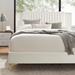 Zahra Channel Tufted Performance Velvet Queen Platform Bed - White - Style C - MOD11656