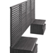 Render Wall Mount Twin Headboard and Modern Nightstands - Charcoal - MOD11680