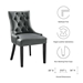 Regent Tufted Vegan Leather Dining Chair - Gray - MOD11694