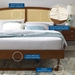 Sierra Cane and Wood Full Platform Bed With Angular Legs - Walnut - MOD11722