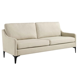 Corland Upholstered Fabric Sofa - Beige 