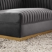 Sanguine Channel Tufted Performance Velvet Modular Sectional Sofa Right-Arm Chair - Gray - MOD11745