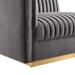 Sanguine Channel Tufted Performance Velvet Modular Sectional Sofa Left-Arm Chair - Gray - MOD11747
