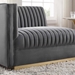 Sanguine Channel Tufted Performance Velvet Modular Sectional Sofa Left-Arm Chair - Gray - MOD11747