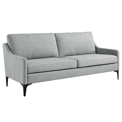 Corland Upholstered Fabric Sofa - Light Gray 