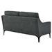 Corland Upholstered Fabric Loveseat - Charcoal - MOD11758