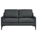 Corland Upholstered Fabric Loveseat - Charcoal - MOD11758