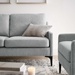 Corland Upholstered Fabric Loveseat - Light Gray - MOD11759
