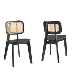 Habitat Wood Dining Side Chair Set of 2 - Black 