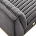 Sanguine Channel Tufted Performance Velvet Modular Sectional Sofa Armless Chair - Gray - MOD11860