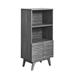 Render Display Cabinet Bookshelf - Charcoal - MOD11945