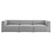 Bartlett Upholstered Fabric 3-Piece Sofa - Light Gray - MOD12063