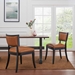 Pristine Vegan Leather Dining Chairs - Set of 2 - Tan - MOD12098