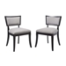 Pristine Upholstered Fabric Dining Chairs - Set of 2 - Light Gray - MOD12099