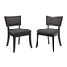 Pristine Upholstered Fabric Dining Chairs - Set of 2 - Gray - MOD12100