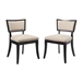 Pristine Upholstered Fabric Dining Chairs - Set of 2 - Beige - MOD12101
