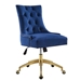 Regent Tufted Performance Velvet Office Chair - Gold Navy - MOD12137