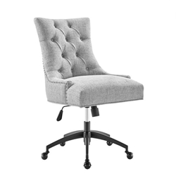 Regent Tufted Fabric Office Chair - Black Light Gray 