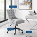 Regent Tufted Fabric Office Chair - Black Light Gray - MOD12140