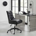 Regent Tufted Vegan Leather Office Chair - Black Black - MOD12146