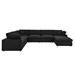 Commix Down Filled Overstuffed 7-Piece Sectional Sofa - Black - MOD12170