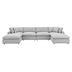 Commix Down Filled Overstuffed 6-Piece Sectional Sofa - Light Gray - Style B